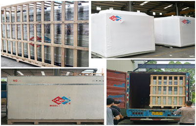 Industrial air cooled water chiller packing and delivery